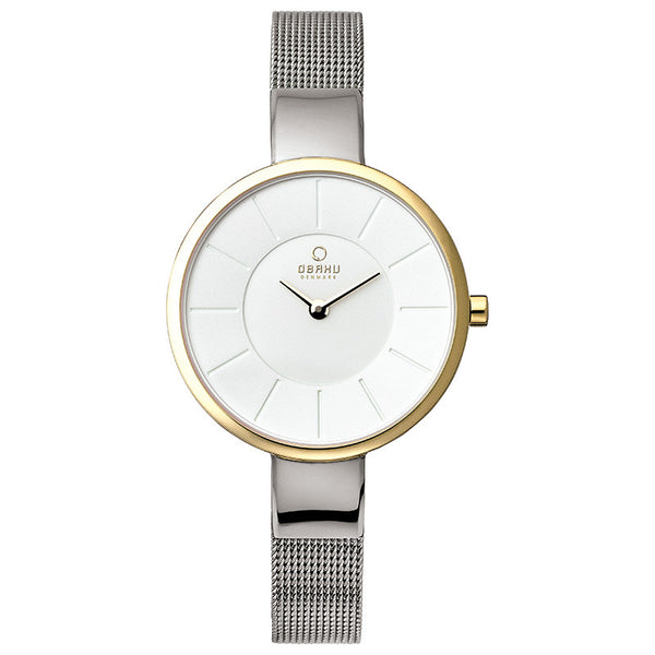 Obaku Ladieswatch Obaku Uhren Obaku Sol Gold Bi Women's Wristwatch