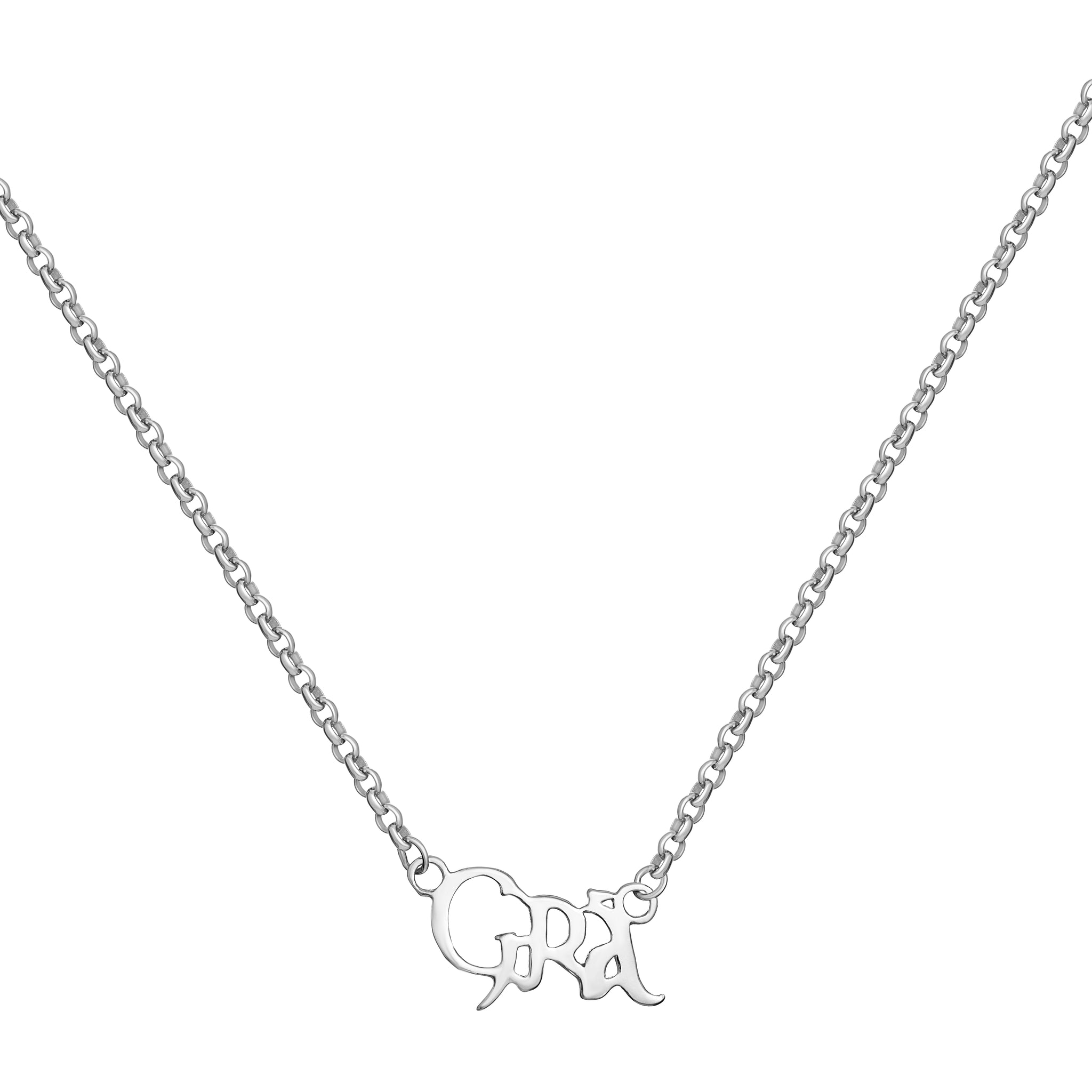 Sterling Silver Gra Necklace