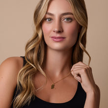 Gold Tone Ireland Map Necklace