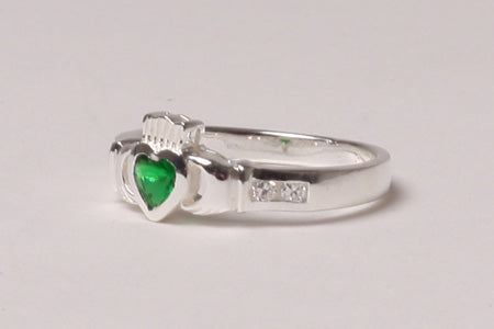 Green Claddagh Ring
