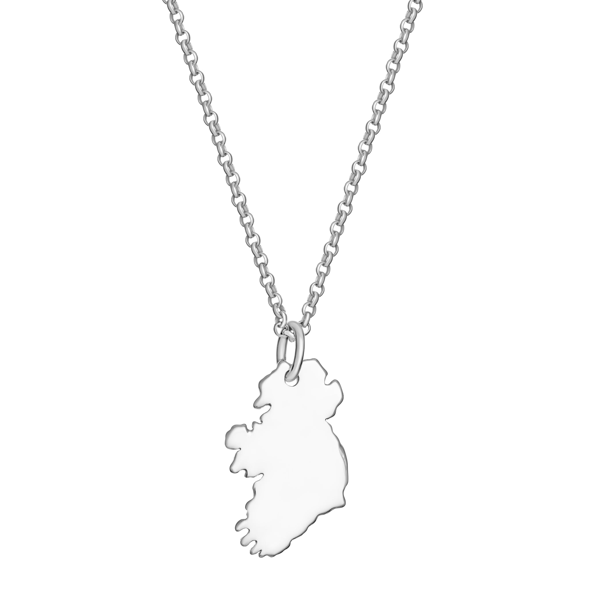 Sterling Silver Map of Ireland