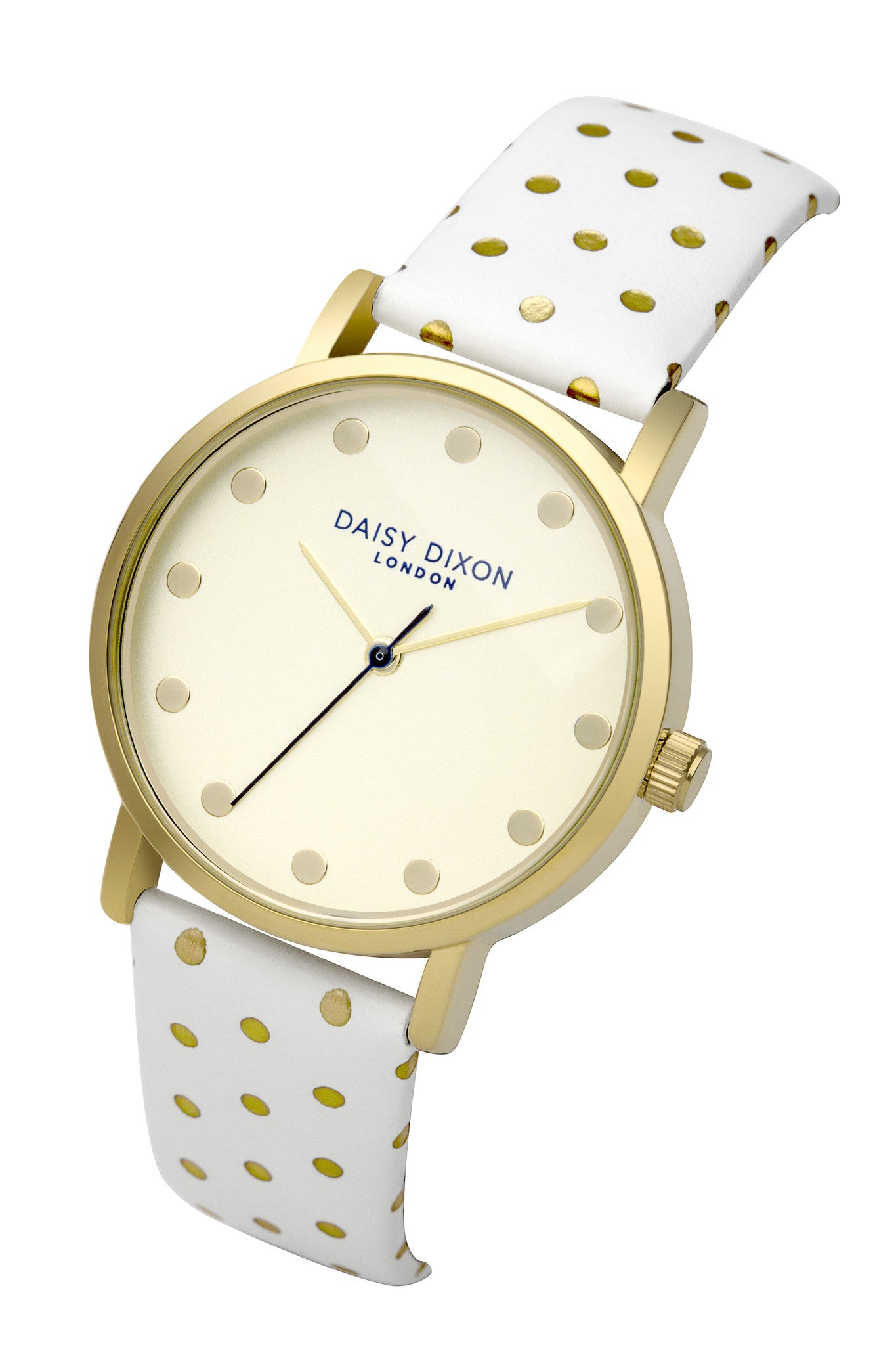 Candice Gold and White Polka Dot Watch - Stevens Jewellers Letterkenny Donegal