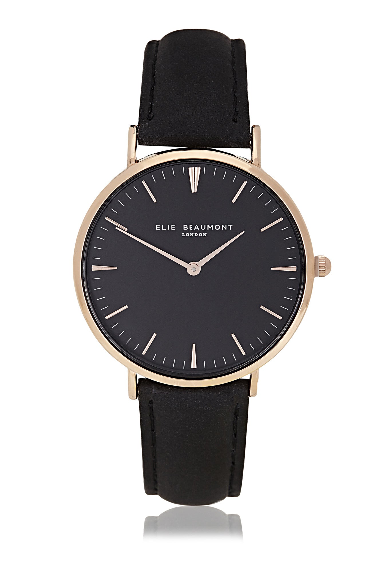 Elie Beaumont Oxford Large Ladies Watch - Black Nappa Leather - Stevens Jewellers Letterkenny Donegal