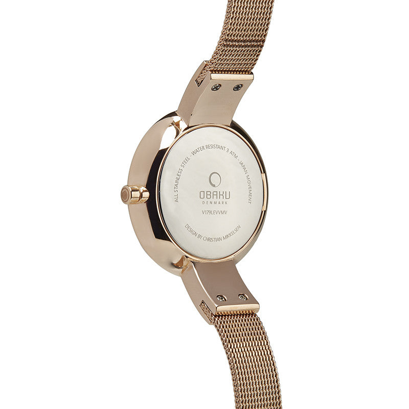 Obaku Sol Glimt Rose Women's Wristwatch - Stevens Jewellers Letterkenny Donegal