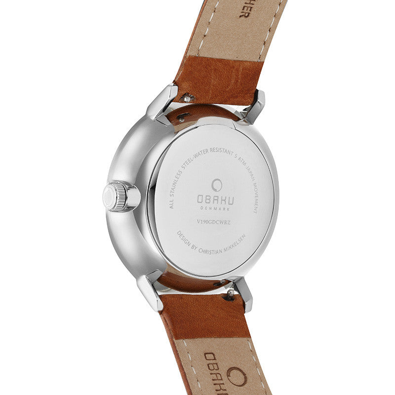 Obaku Rislen Cognac Men's Wristwatch - Stevens Jewellers Letterkenny Donegal