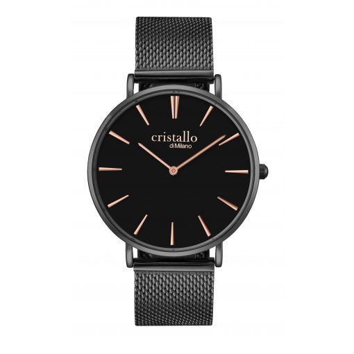 Cristallo - Black Mesh, Rose Gold Dial 36mm