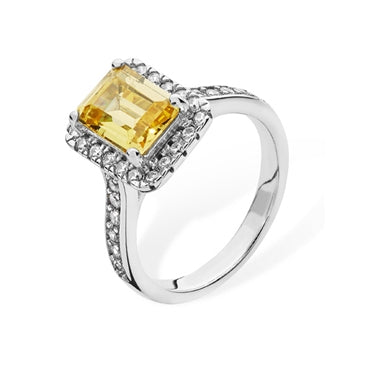 Yellow Diamond Inspired Emerald Cut Ring