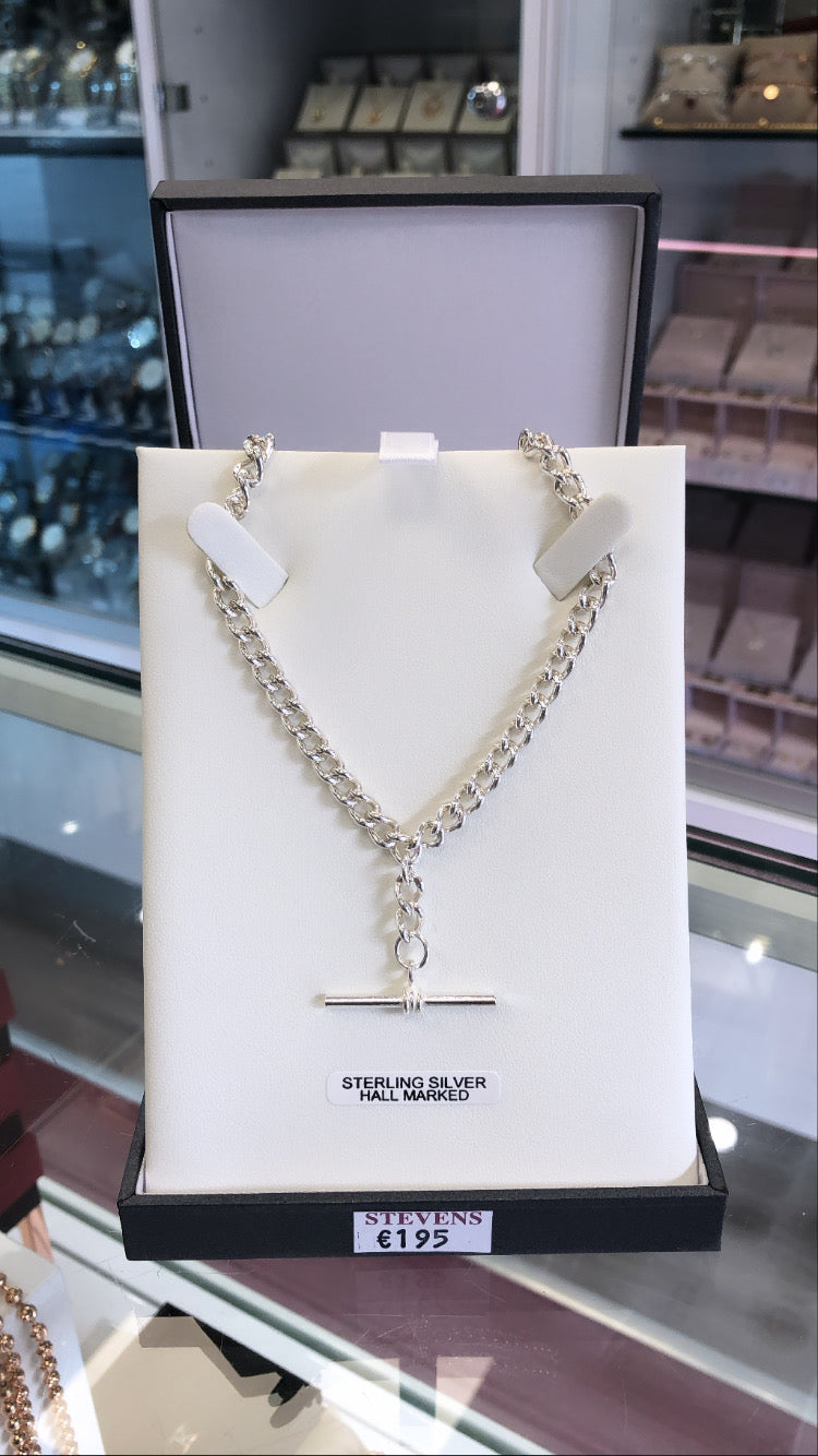 Silver T-Bar Chain Thicker Style