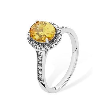 Yellow Diamond Inspired Oval Ring