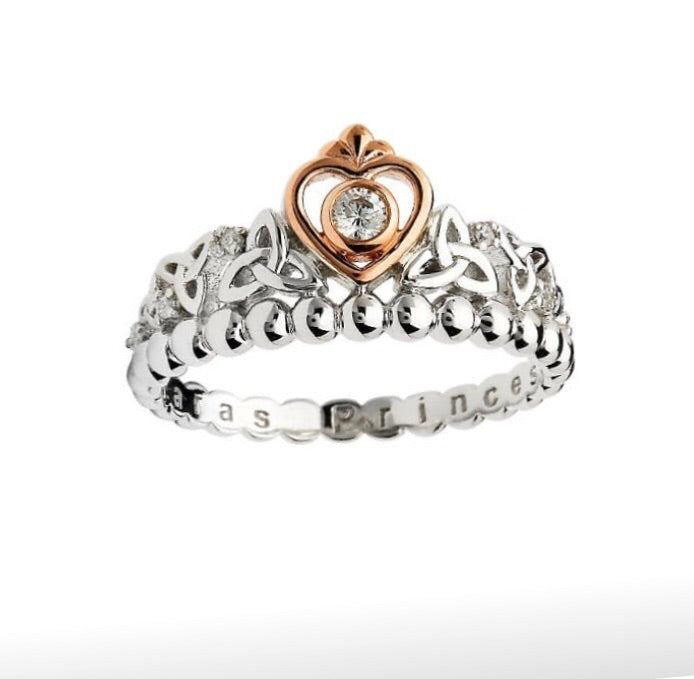 Sterling Silver Irish Princess Ring - Stevens Jewellers Letterkenny Donegal