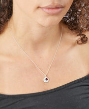 Silver Crystal Birthstone Necklace- April